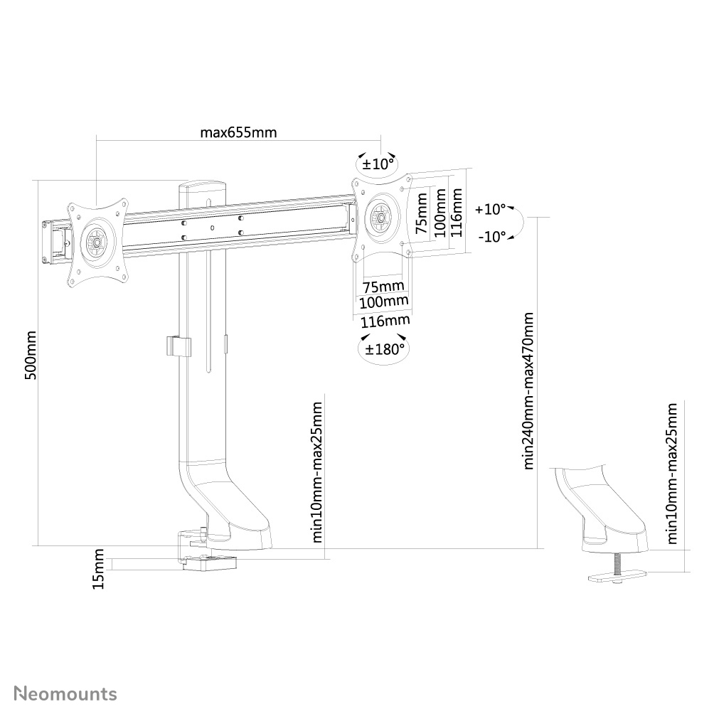 Neomounts FPMA-D860DBLACK