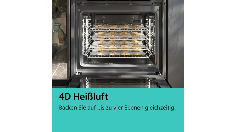 SIEMENS HS658GXS7 iQ700 Einbau-Dampfbackofen 60 x 60 cm 4D Heißluft