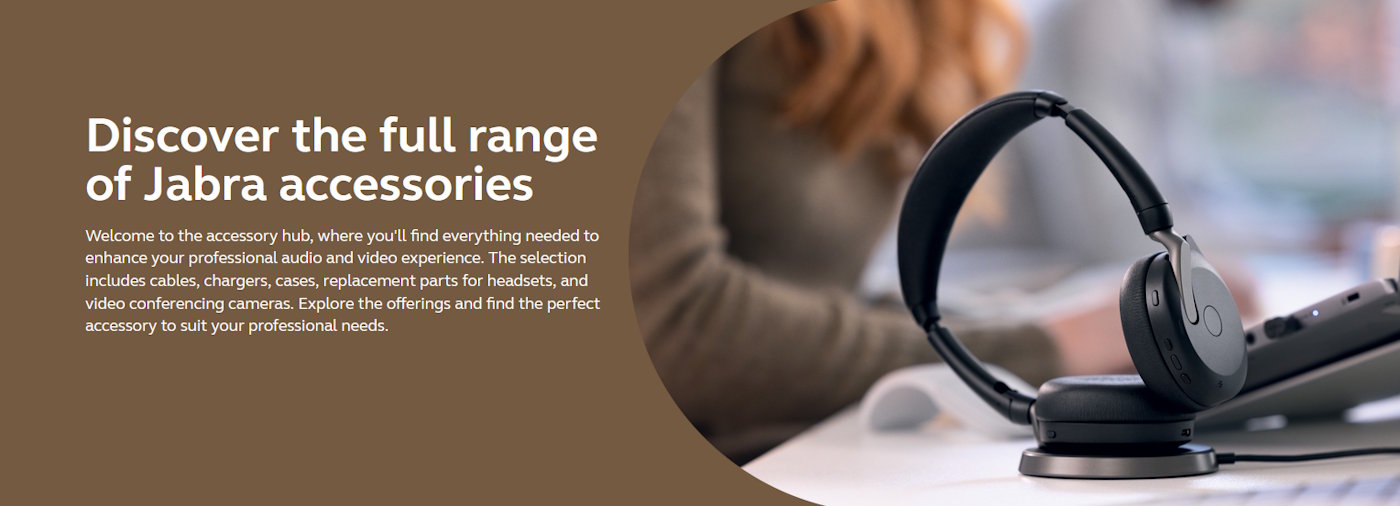 Jabra accessories banner – original replacement parts and accessories for Jabra headsets