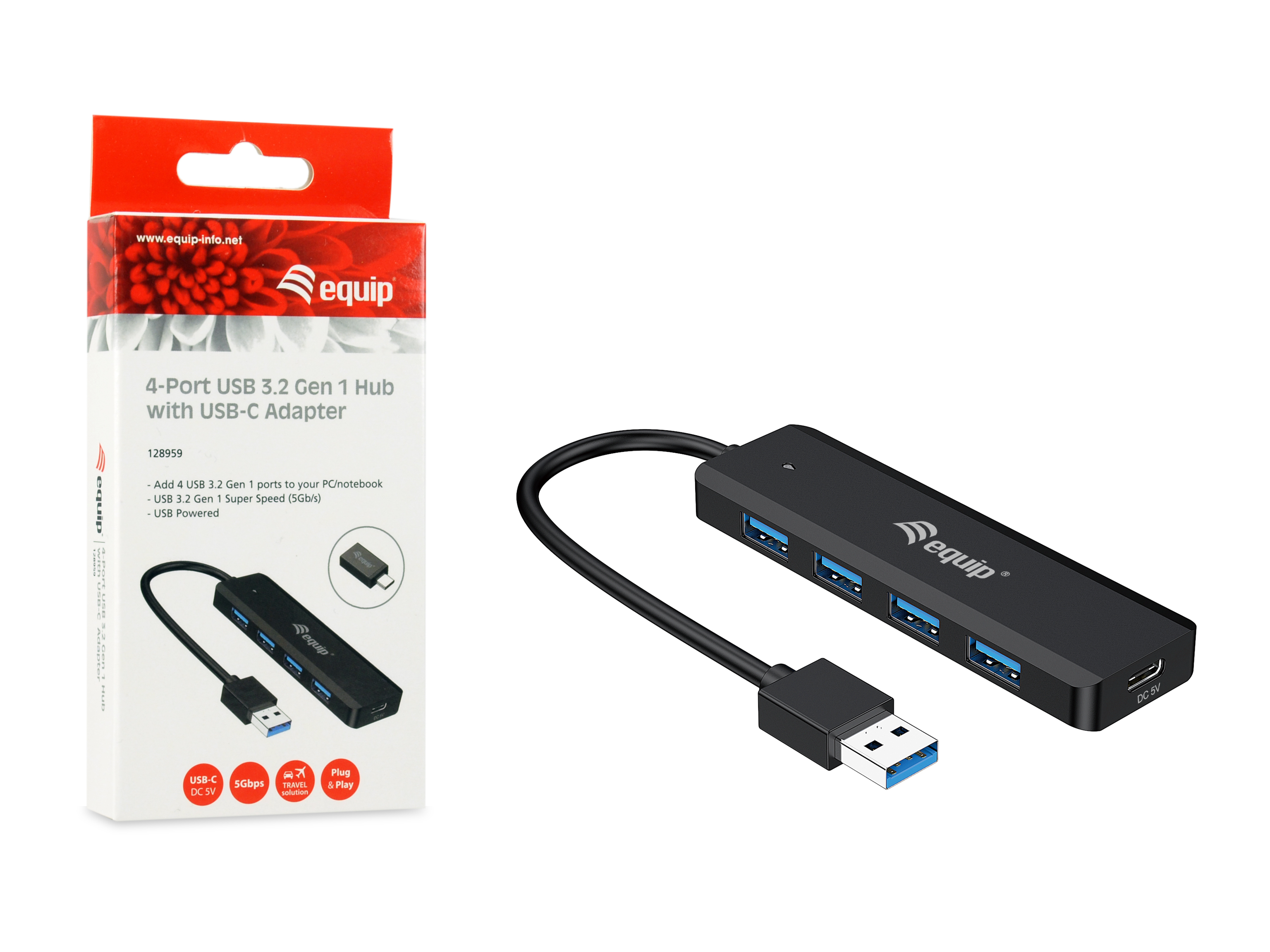 Equip 4-Port USB 3.2 Gen 1 Hub