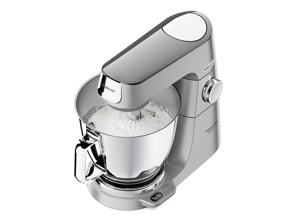 Seitenansicht des Kenwood KVL85.004SI mit DuoBowl™-System: ineinander sitzende 7L- und 5L-Edelstahlschüssel