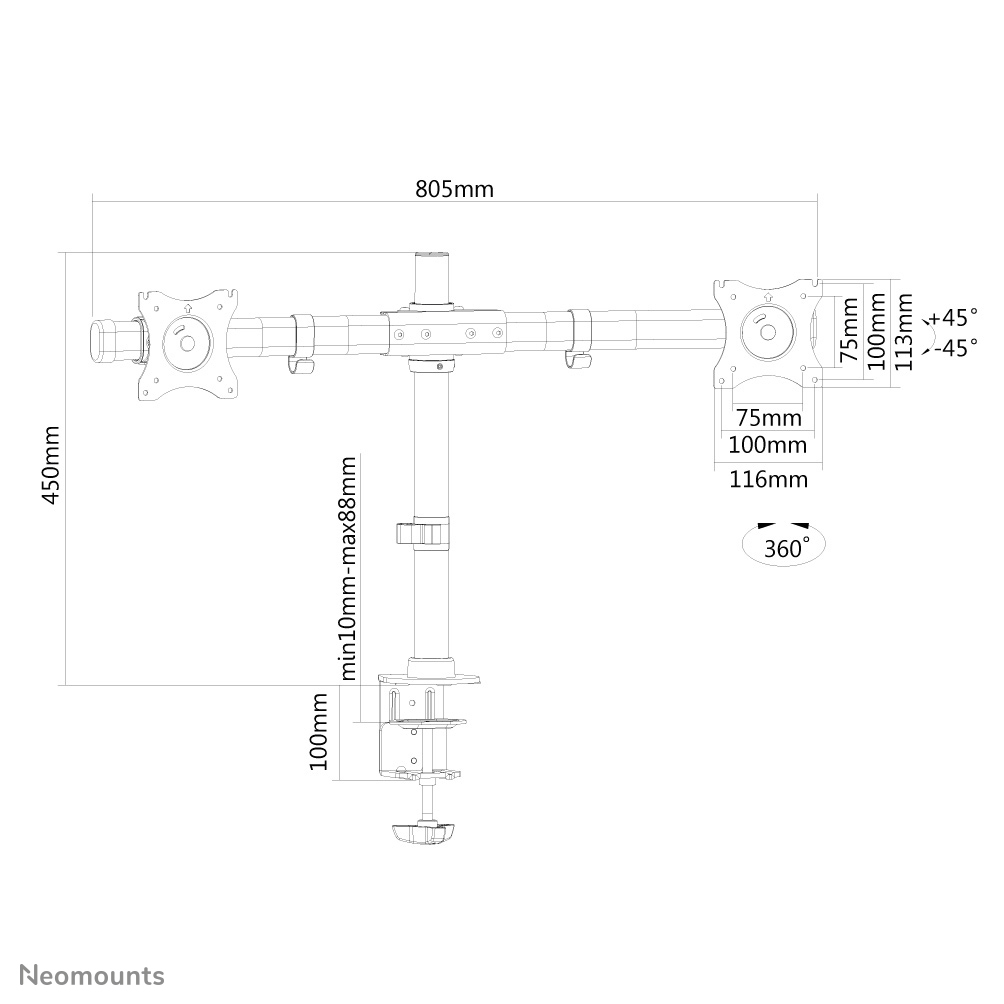 Neomounts FPMA-DCB100DBLACK