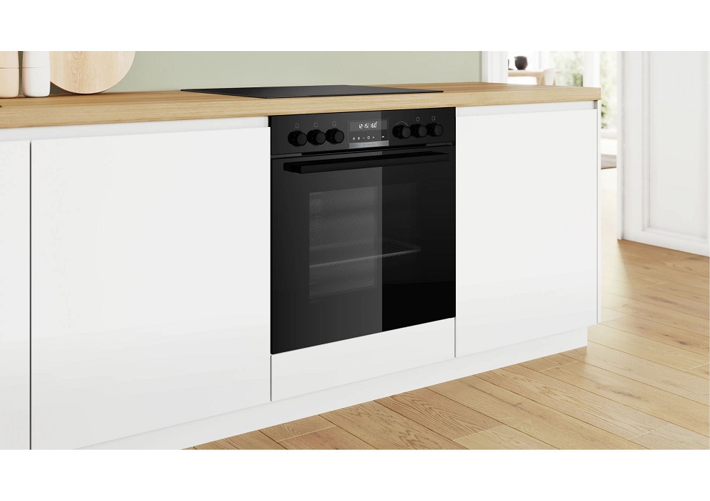 Bosch HND679LS67 built-in oven set with induction hob and oven