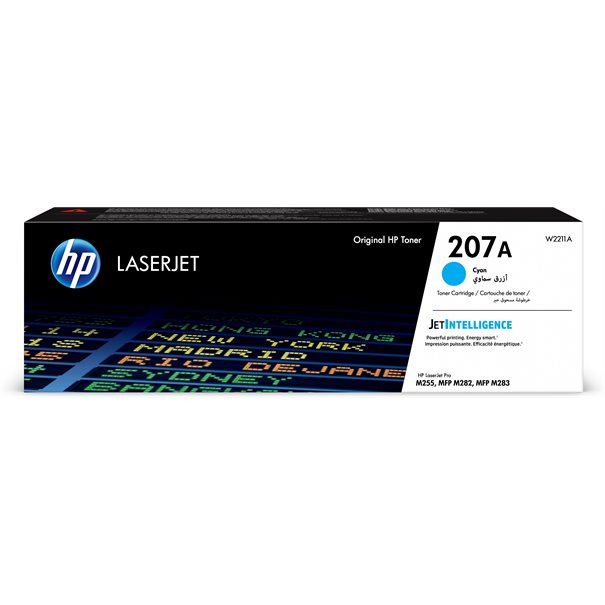 HP W2211A Toner Cyan Nr. 207A Original Hewlett Packard Standard Toner blau