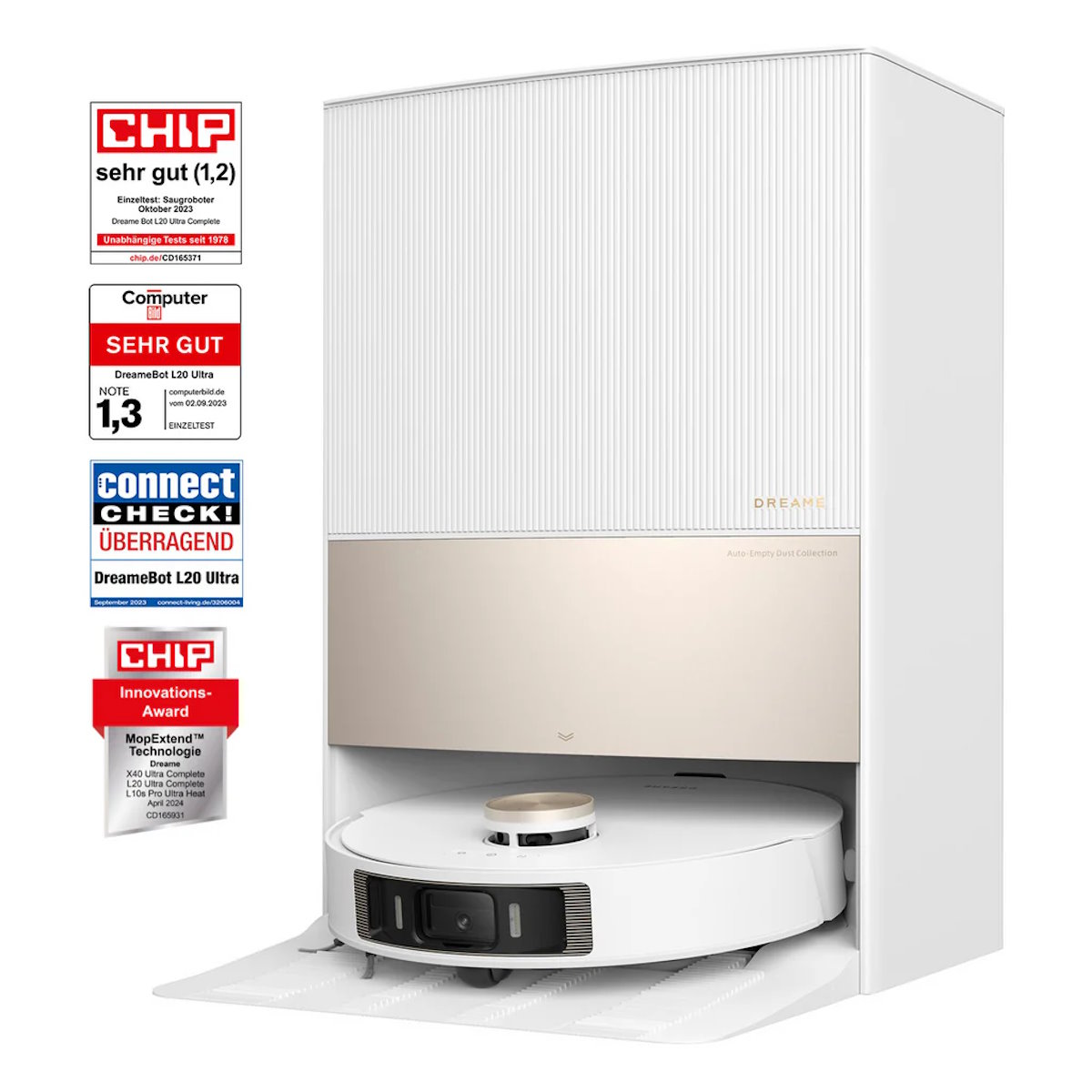Dreame L20 Ultra: Von Chip, Connect und Computer Bild ausgezeichnet Dreame L20 Ultra Saugroboter mit Auszeichnungen von Chip, Connect und Computer Bild