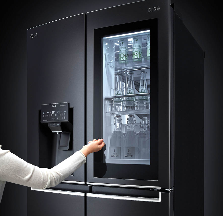 InstaView™ Design – klopfen statt öffnen LG GSXV90MCAE mit InstaView Glasfenster