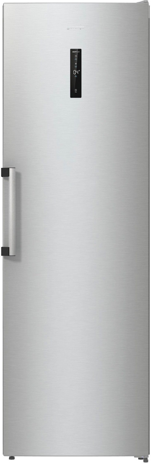 Eleganter Griff des Gorenje R619DAXL6. Detailansicht des schlichten Türgriffs am Gorenje Advanced Line Kühlschrank.