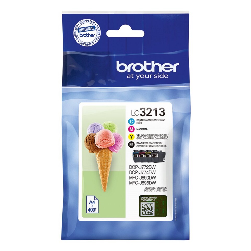 Brother LC3213VAL Druckerpatrone 4 Stück(e) Original Hohe (XL-) Ausbeute Schwarz, Cyan, Magenta, Gelb