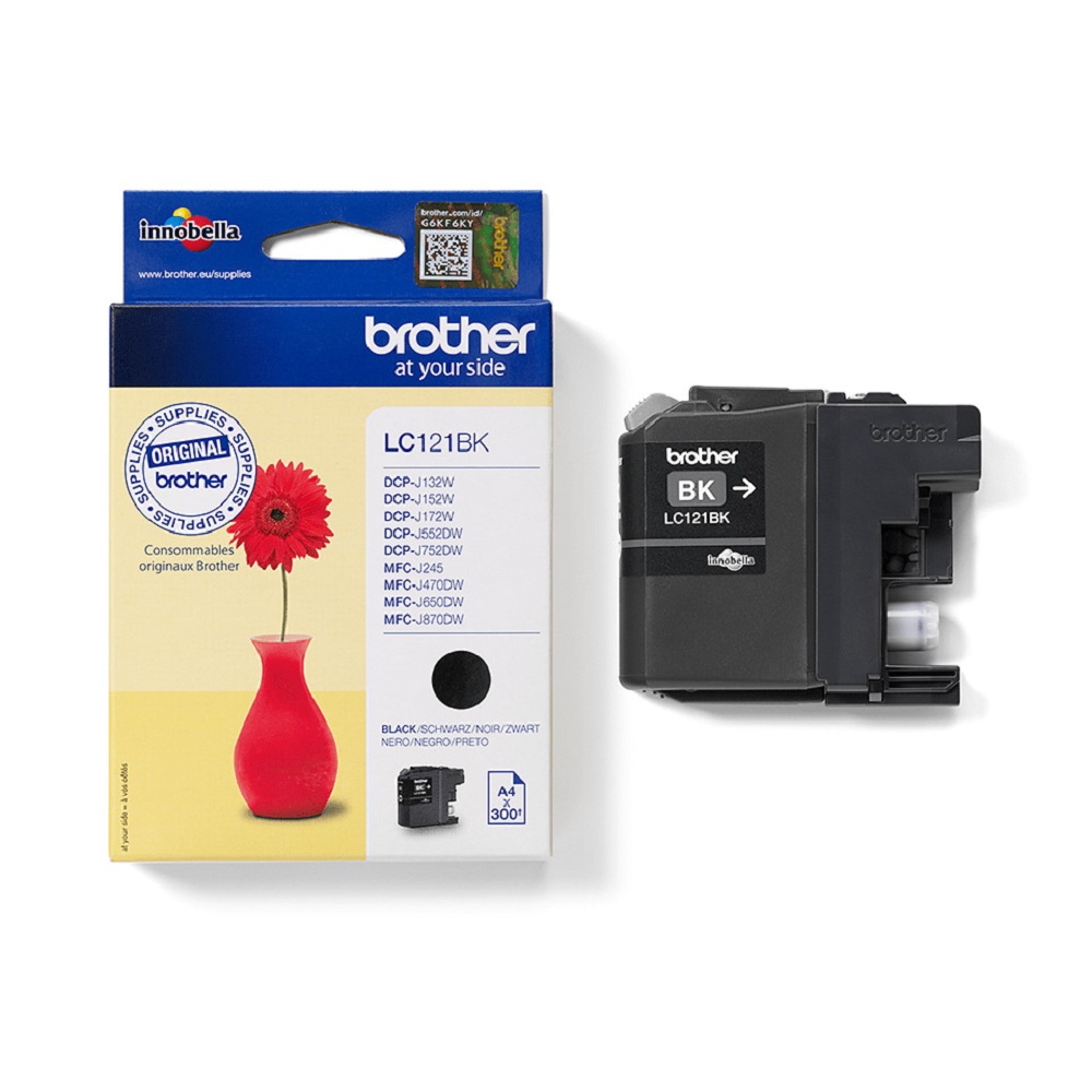 Brother LC121BK Druckerpatrone 1 Stück(e) Original Schwarz