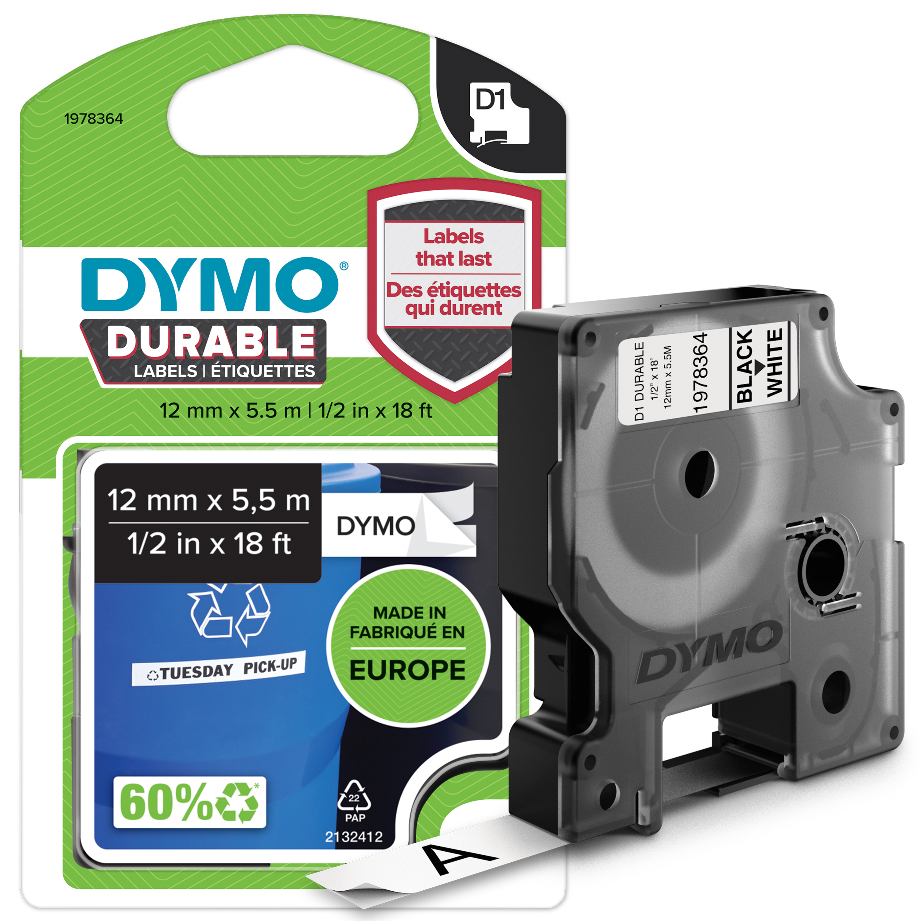 DYMO D1 Hochleistungs-Etikettenband