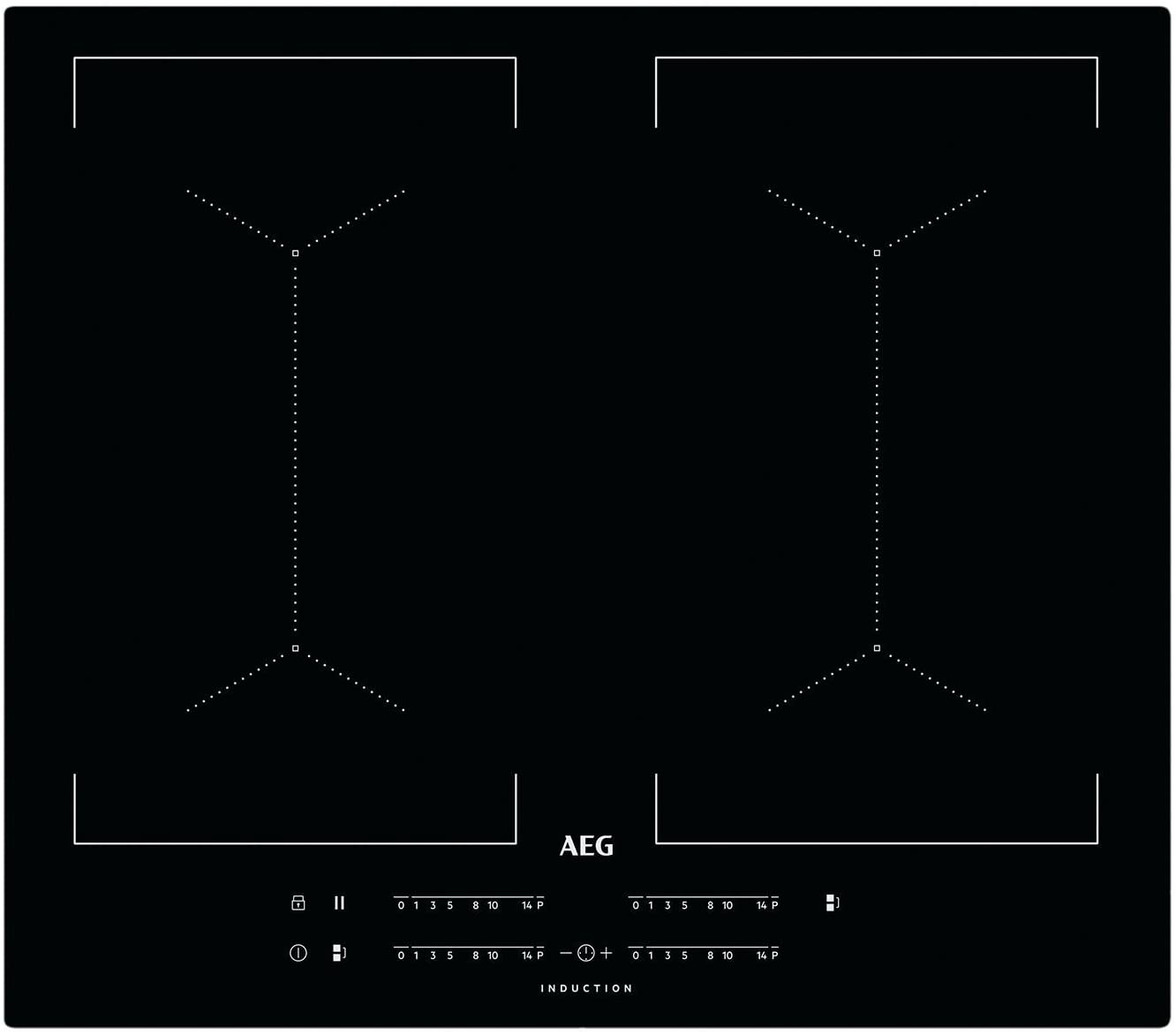 AEG IKE64450IB self-sufficient induction hob, 60cm, flush, Multibridge