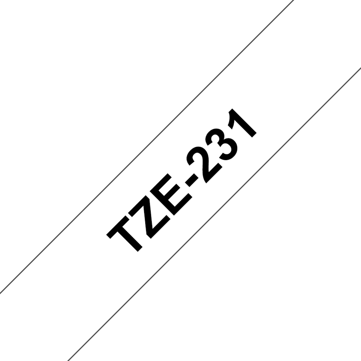 Brother TZE-231 Etiketten erstellendes Band Schwarz auf weiss