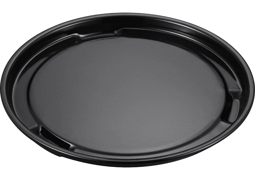 Das runde, schwarz emaillierte Backblech für die Panasonic NN-CT56 Kombi-Mikrowelle.