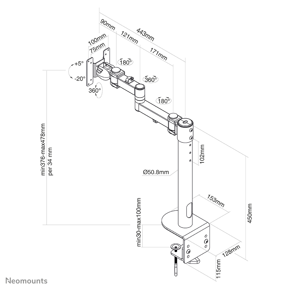 Neomounts FPMA-D960BLACKPLUS
