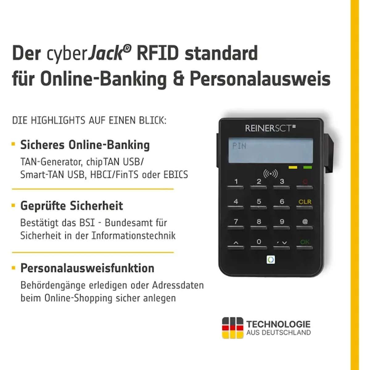 REINER SCT Kartenleser unterstützt qualifizierte elektronische Signaturen (QES).