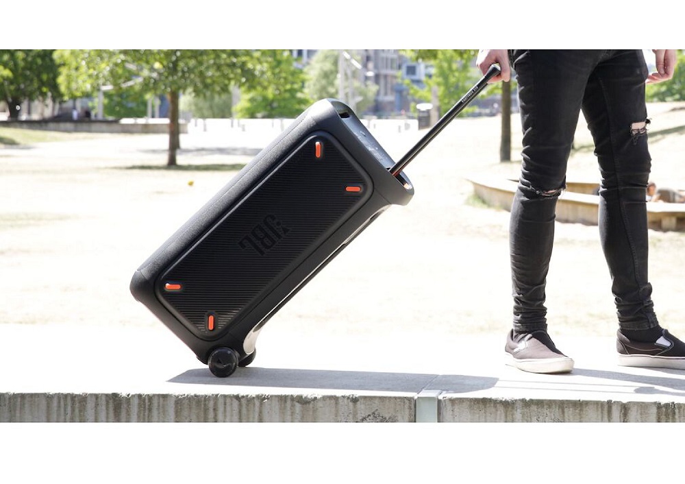 Teleskopgriff und Rollen für einfachen Transport