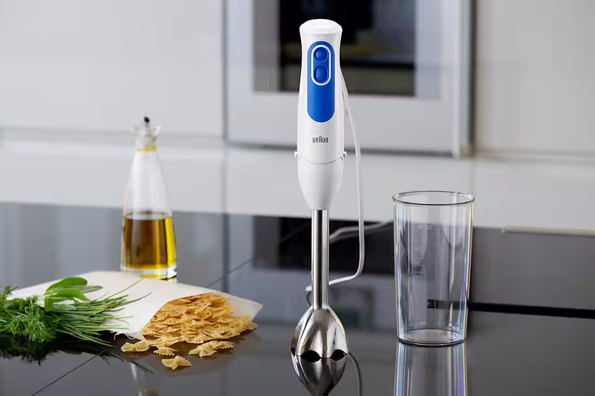 Braun MultiQuick 3 MQ3005 hand blender on kitchen countertop
