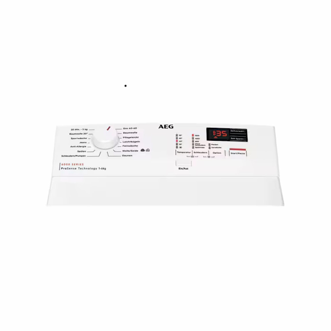AEG LTR6E41268 6000 ProSense® Toplader-Waschmaschine | 6 kg | Mengenautomatik | Energieklasse A | Schmaldesign
