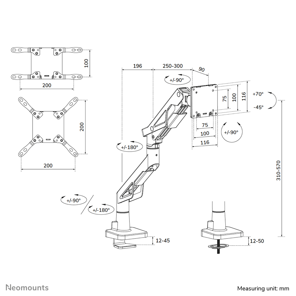 Neomounts DS70-256BL1