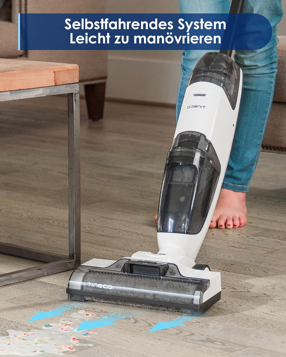 TINECO iFLOOR 2 PLUS wet/dry vacuum cleaner, battery-operated