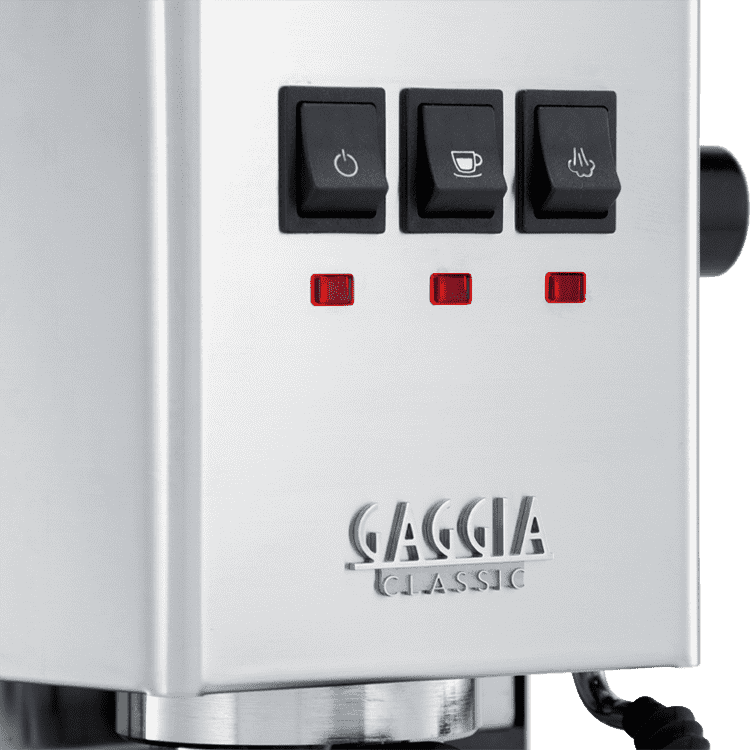 Modernes Design made in Italy Gaggia New Classic Evo Black Siebträger Espressomaschine