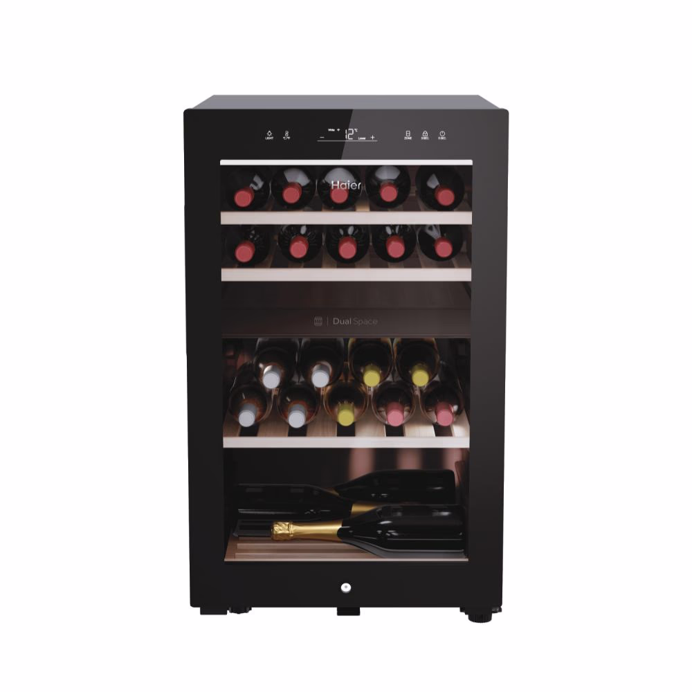 Haier HWS42GDAU1 Wine Cooler | 50 SERIES 7 | Dual Temperature Zones | Natural Airflow System | hOn App Control | Anti-Vibration | 50 cm Width