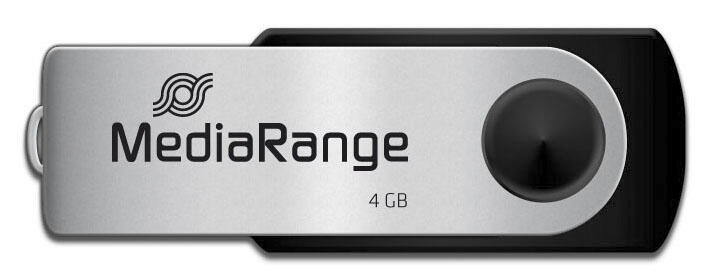 MediaRange USB-Stick, USB 2.0, 4 GB, Swivel EAN: 4260057124807