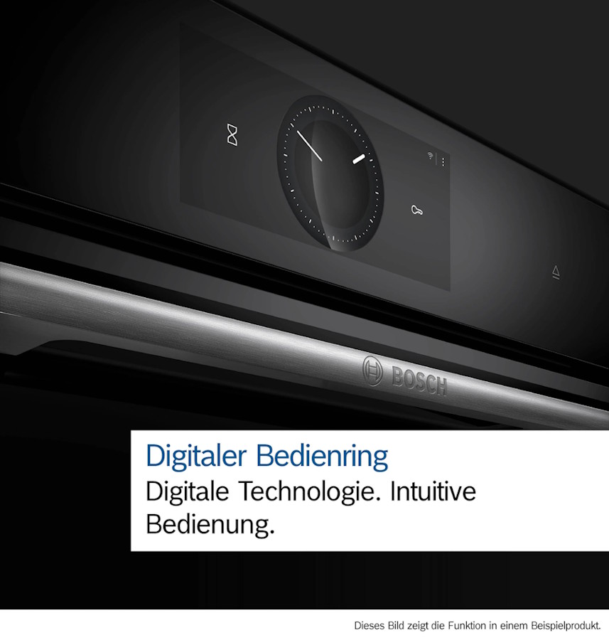 Close-up of the digital control ring and high-resolution TFT touch display.
