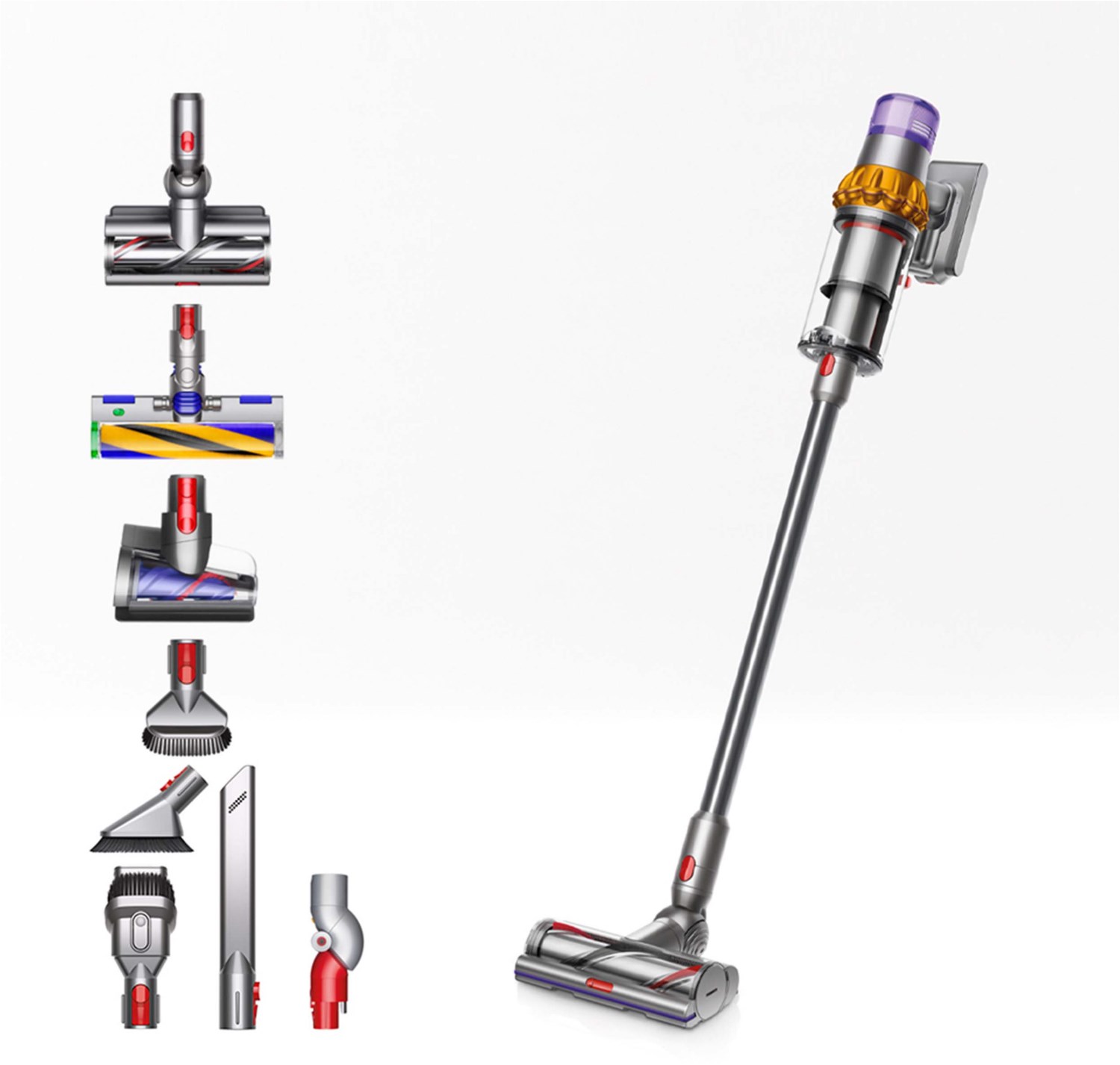 Dyson V15 Detect Absolute Akku-Stielsauger nickel satin gelb/glanz nickel - 394451-01, EAN:5025155070017