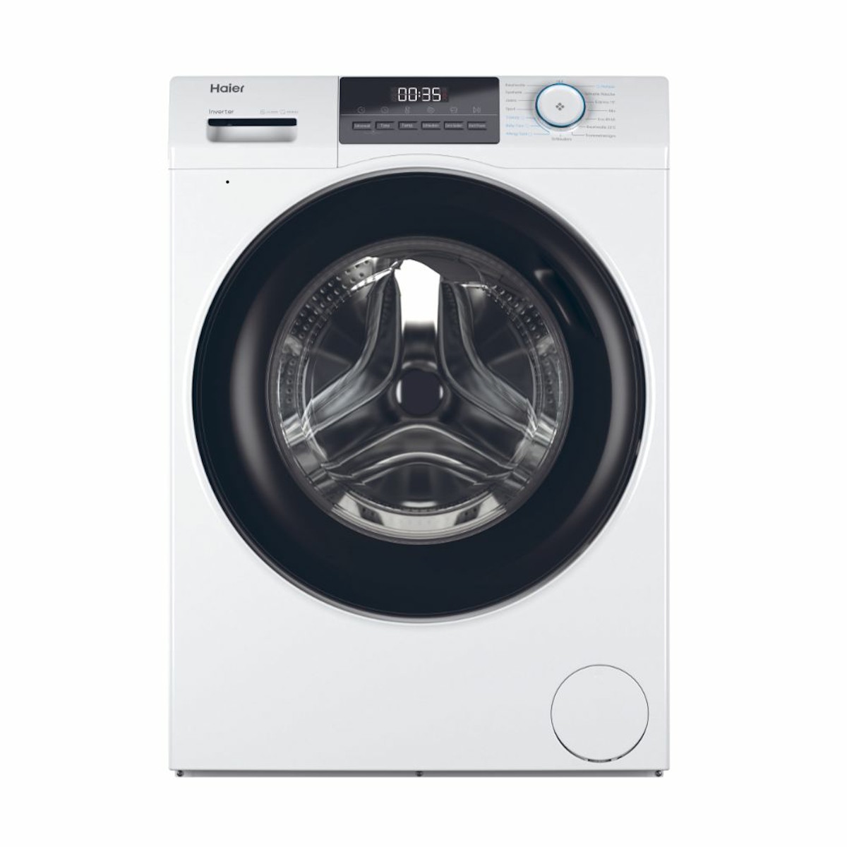 Haier I-Pro Series 3 Waschmaschine HW70-BP14929 in Weiß, Frontansicht.