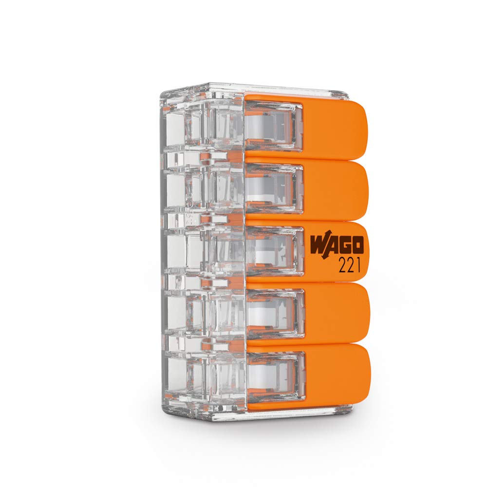 WAGO 221-415 Prüföffnungen WAGO 221-415 COMPACT Klemme, die die Prüföffnungen für Messspitzen demonstriert