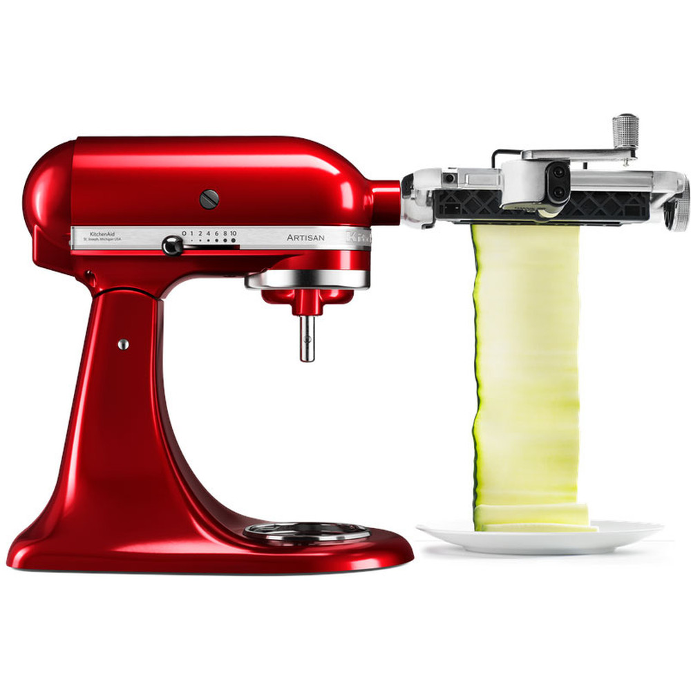 1BtexzC5TP5Amz KitchenAid 5KSMSCA Gemüse-Blattschneider 3tlg.Set, silber