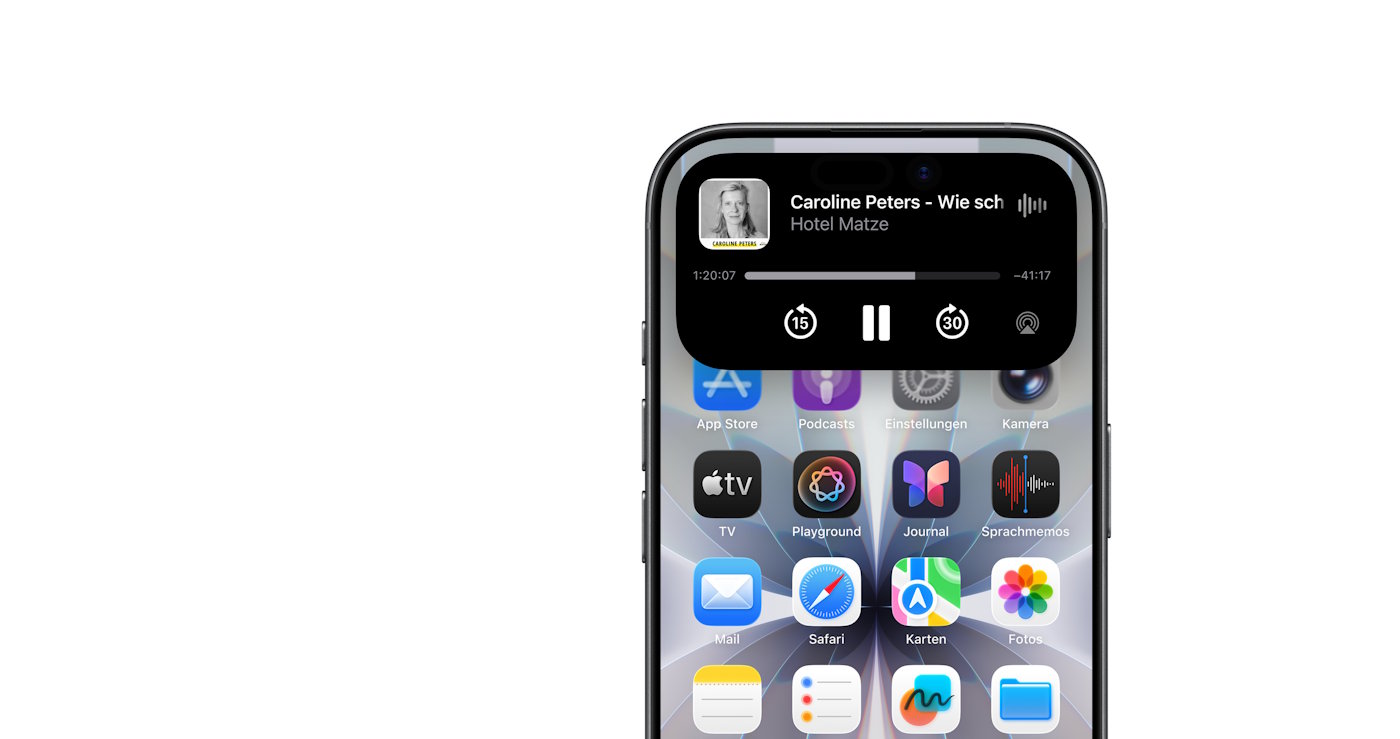 iOS 26 Liquid Glass Design and Dynamic Island Interaction
