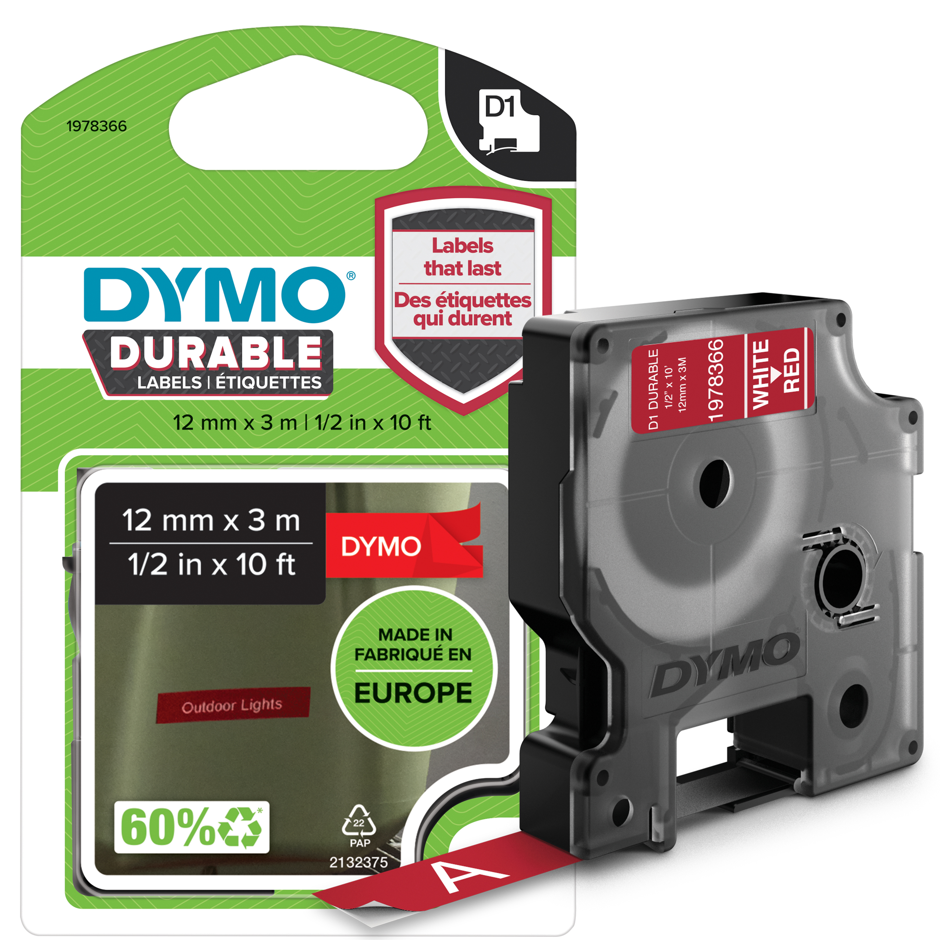 DYMO D1 Hochleistungs-Etikettenband