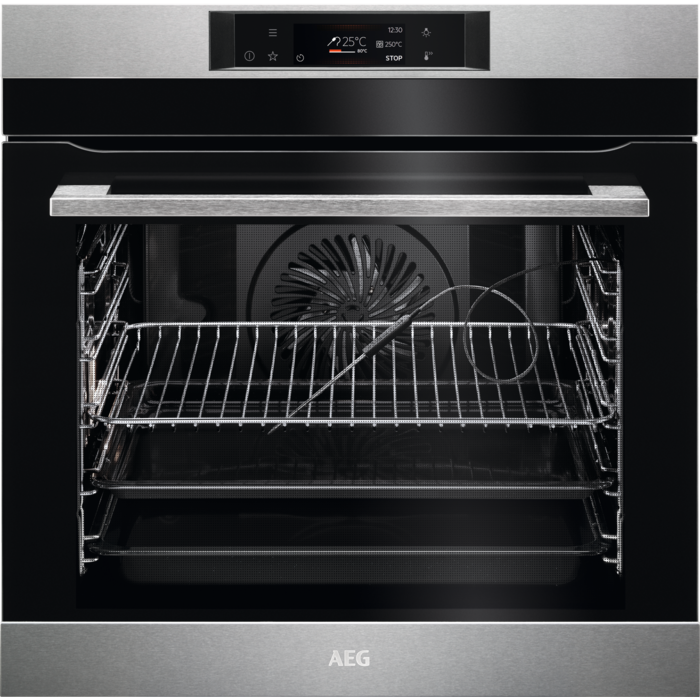 AEG BPK742280M Backofen 60 cm Pyrolyse Kern­tem­pe­ra­tur­sen­sor Kochas­sis­tent TFT-Full­Touch-Dis