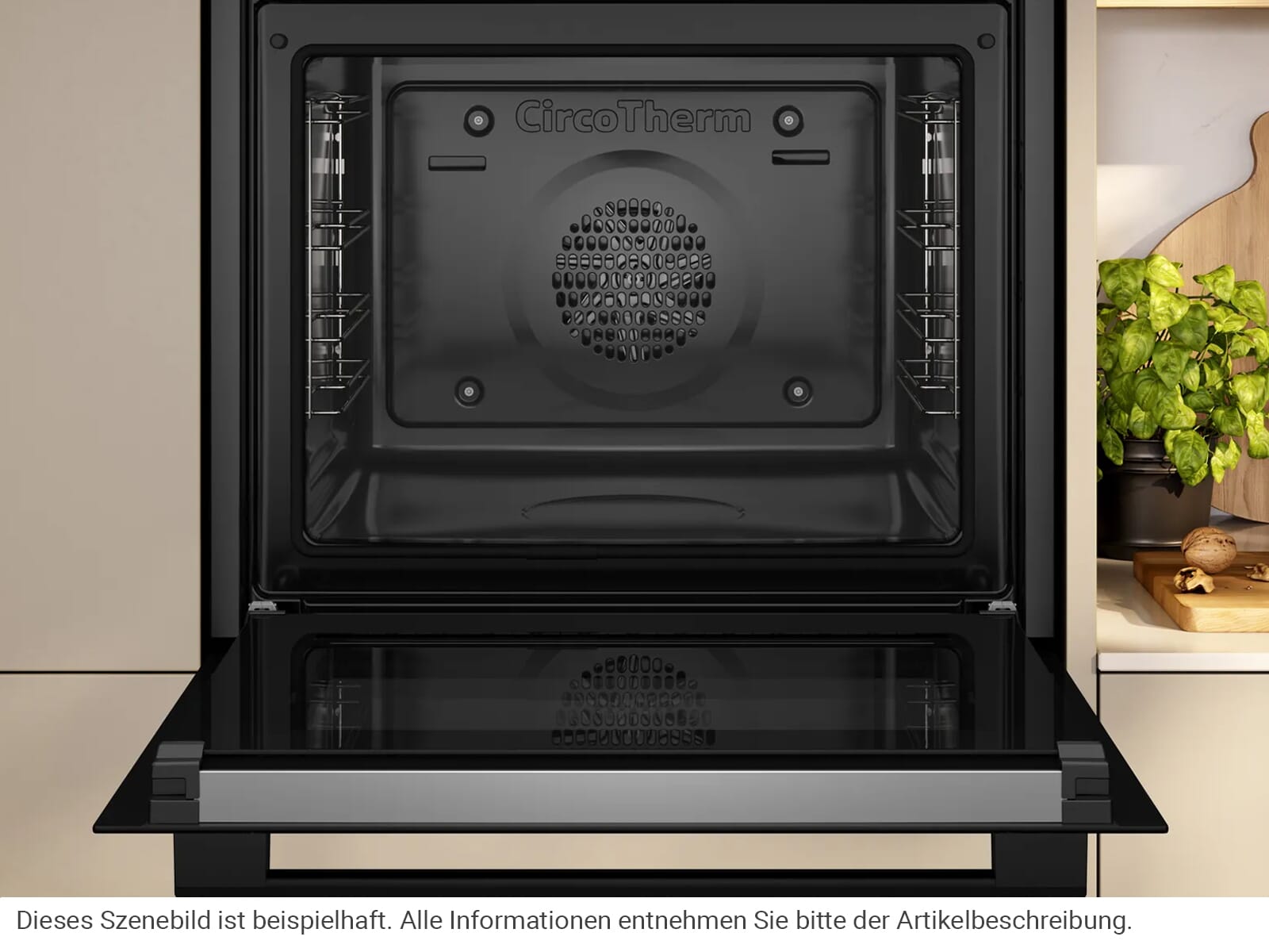 Neff CircoTherm – Gleichmäßige Hitze CircoTherm Heißluftsystem im Neff B2CCG6AK3 für gleichmäßiges Backen