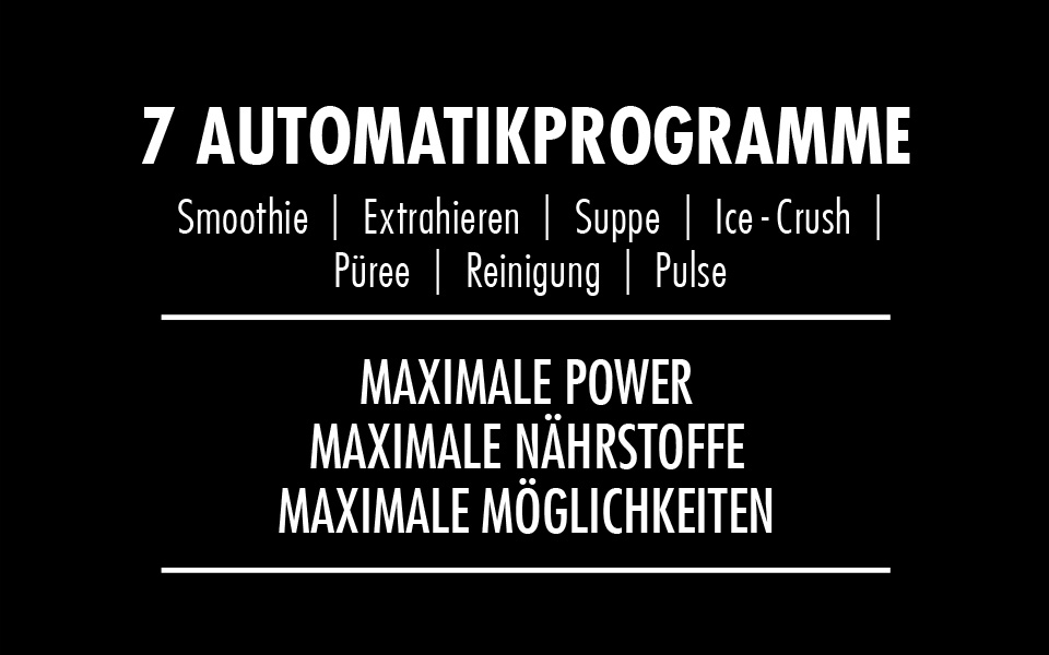 Gastroback 7 Automatic Programs Overview