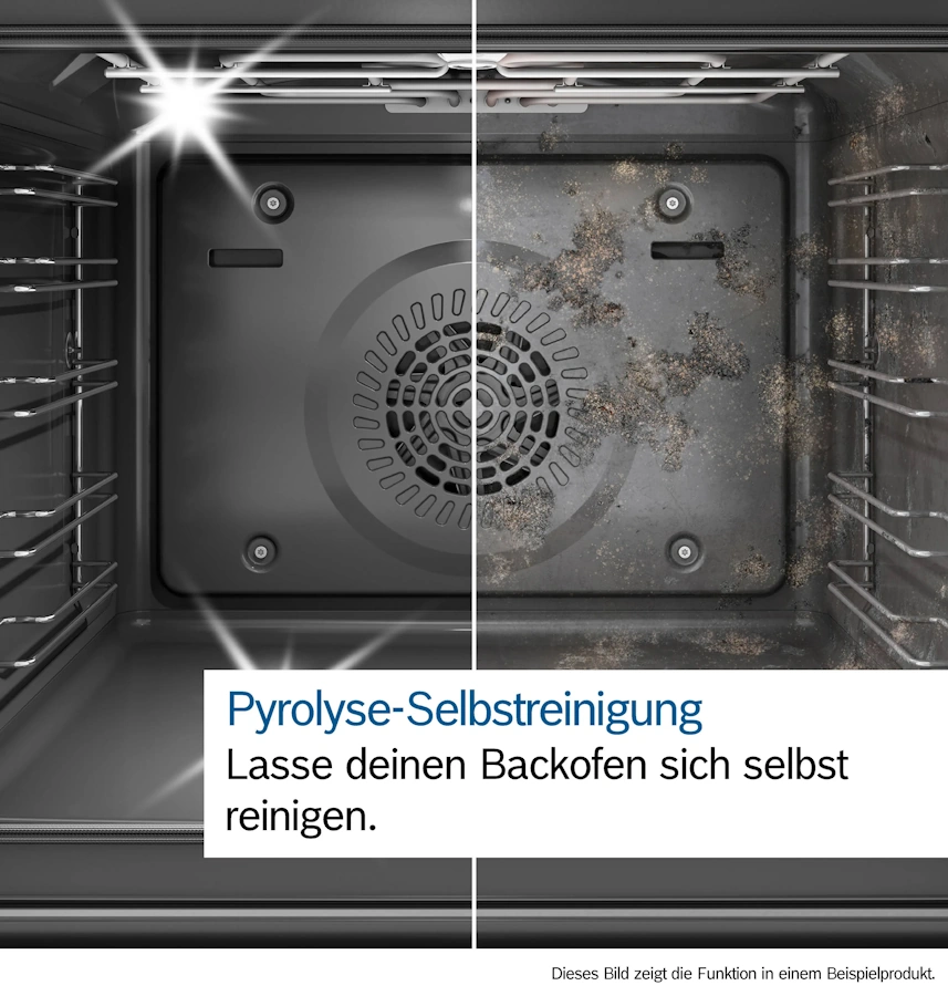 Bosch oven Pyrolytic self-cleaning system for effortless maintenance