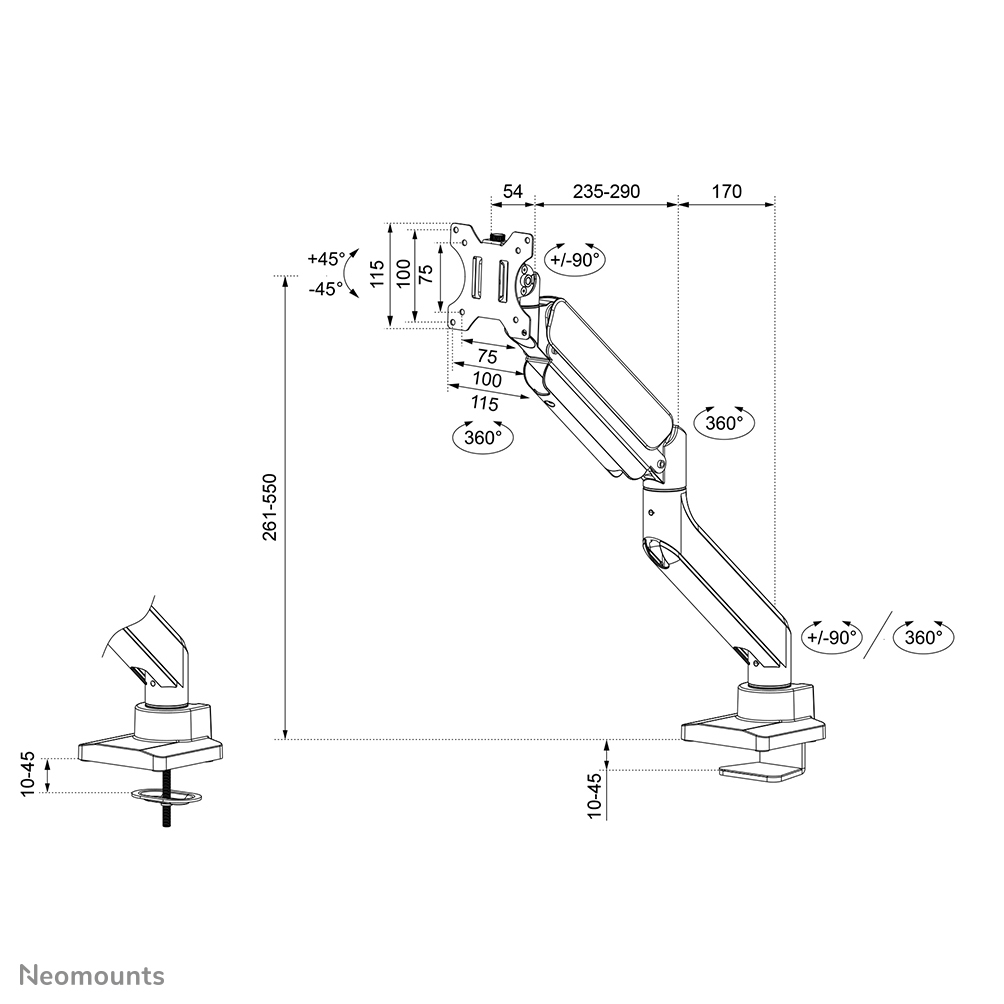 Neomounts DS70PLUS-450WH1