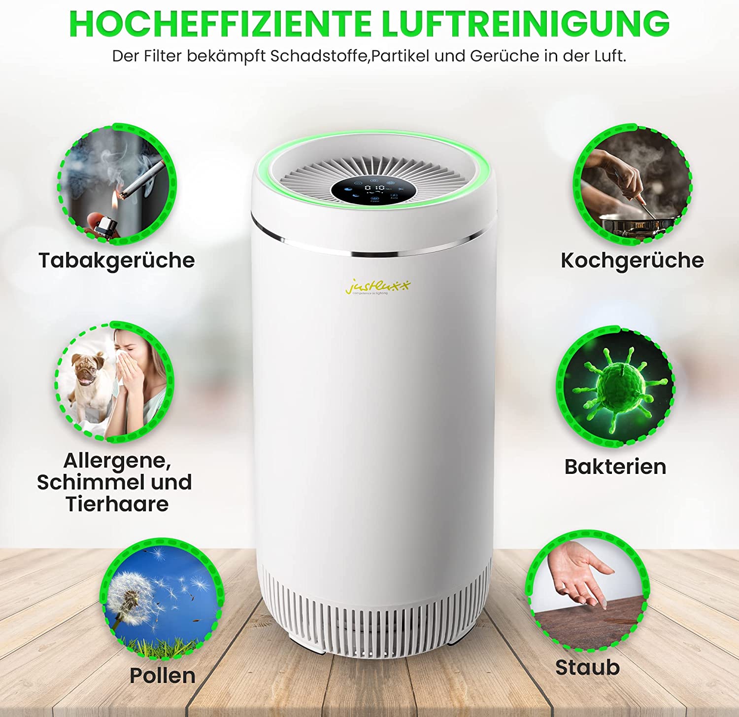 JUSTLUXX Air AMAX-3 hocheffiziente Luftreinigung und Sterilisation