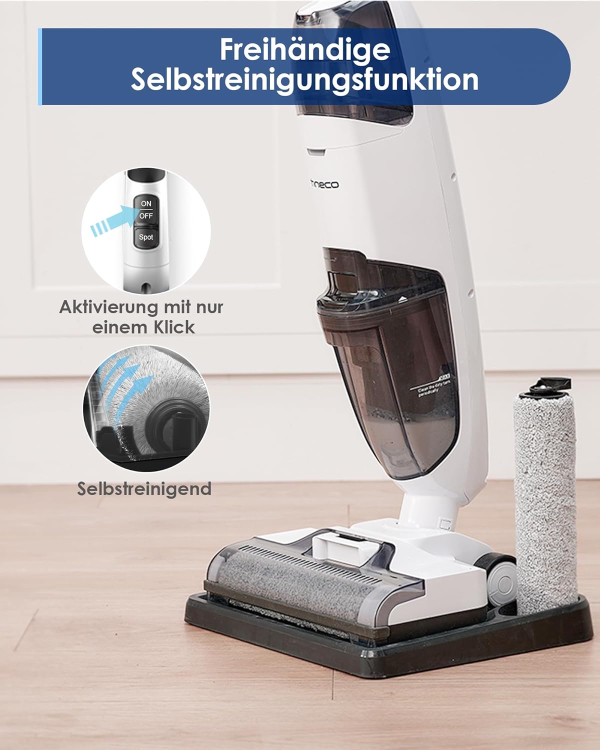 TINECO iFLOOR 2 PLUS wet/dry vacuum cleaner, battery-operated