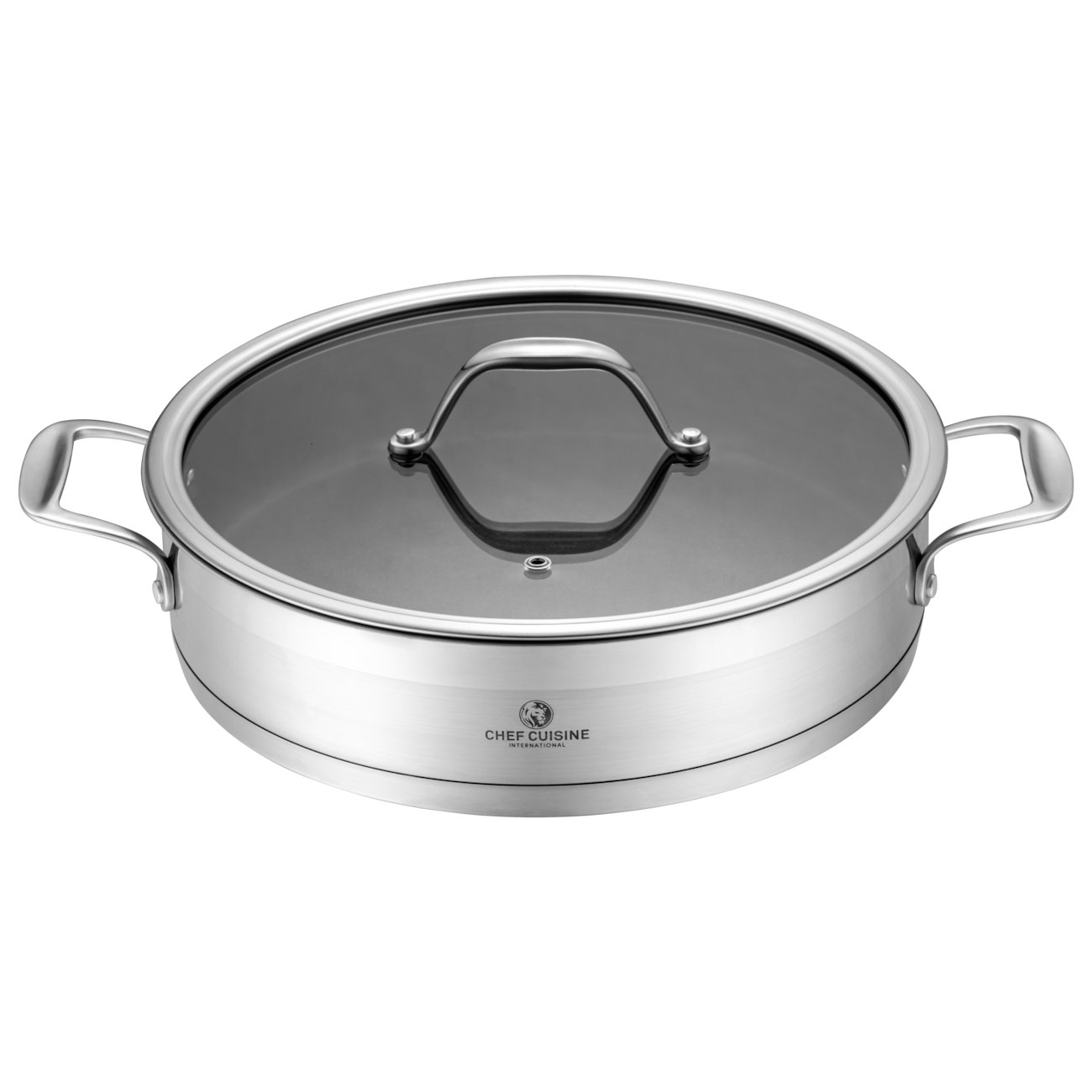 CHEF CUISINE 4003 International: Antihaft-Servierpfanne für fettarmes Kochen, ⌀ 28 cm