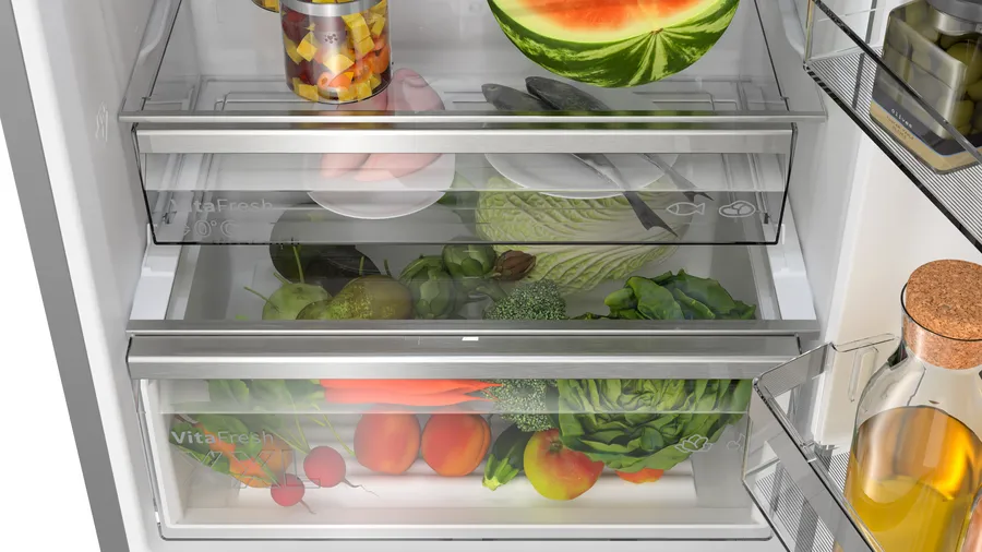 VitaFresh XXL 0°C Zone Nahaufnahme der VitaFresh XXL 0 °C Zone für Fisch und Fleisch