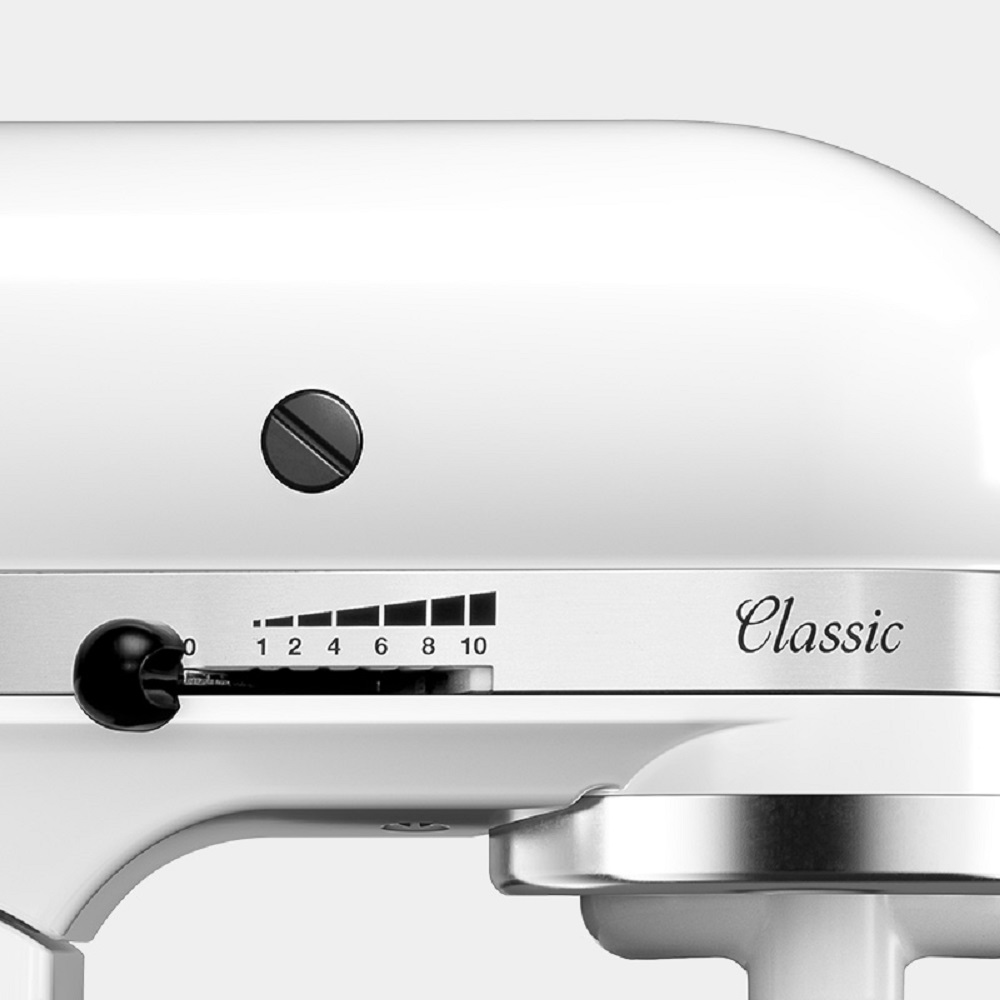 Detailansicht des Geschwindigkeitsreglers der KitchenAid Classic 5K45SSEWH