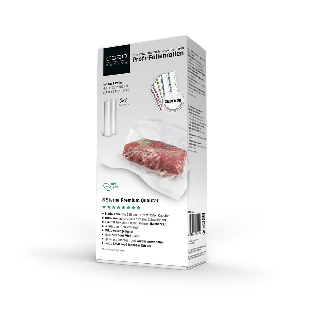 Caso Design Profi-Folienrolle 8 Sterne Premium Qualität Caso Design Profi-Folienrolle 100% aromadicht