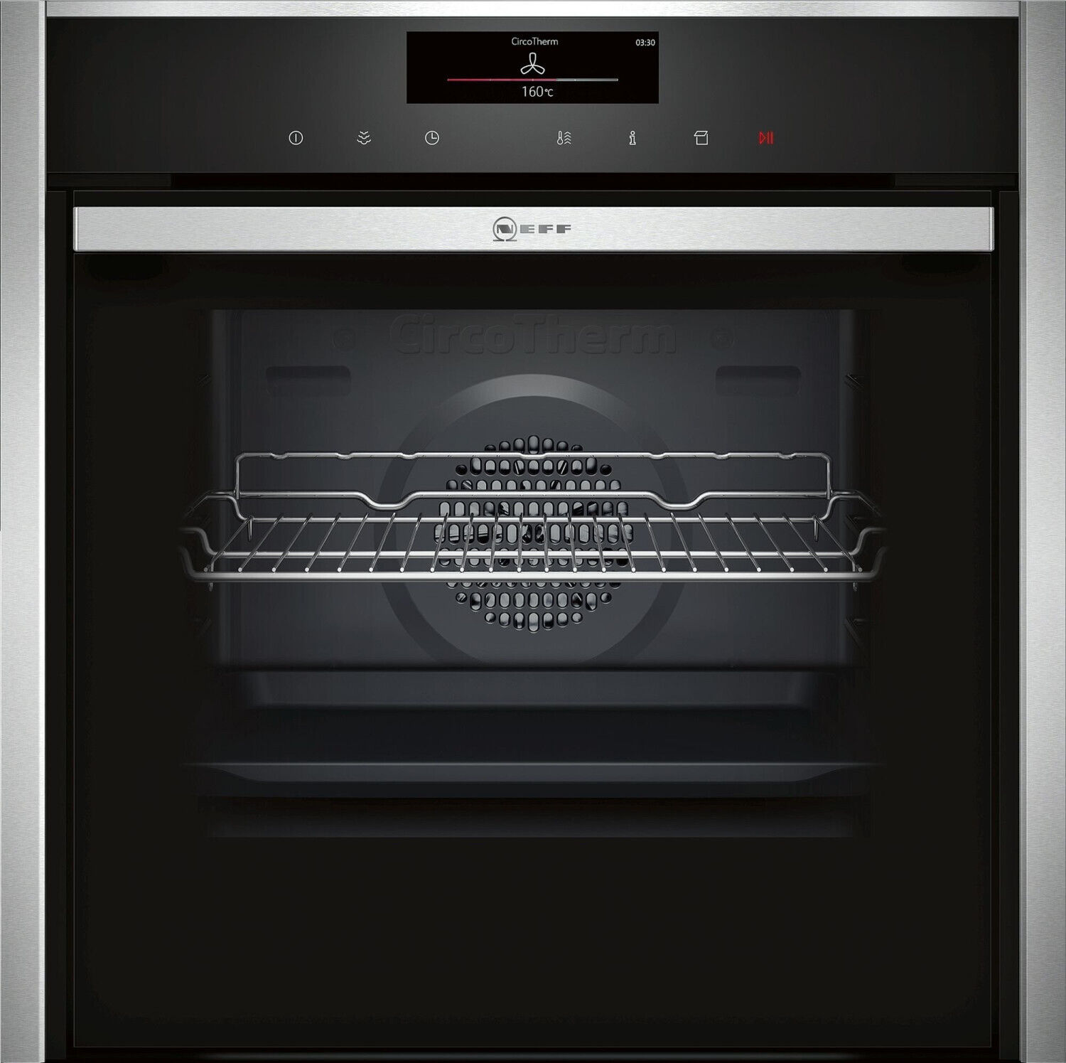 NEFF B58VT68H0 N90 Einbau-Backofen mit Dampfunterstützung, 60 x 60 cm,  Edelstahl