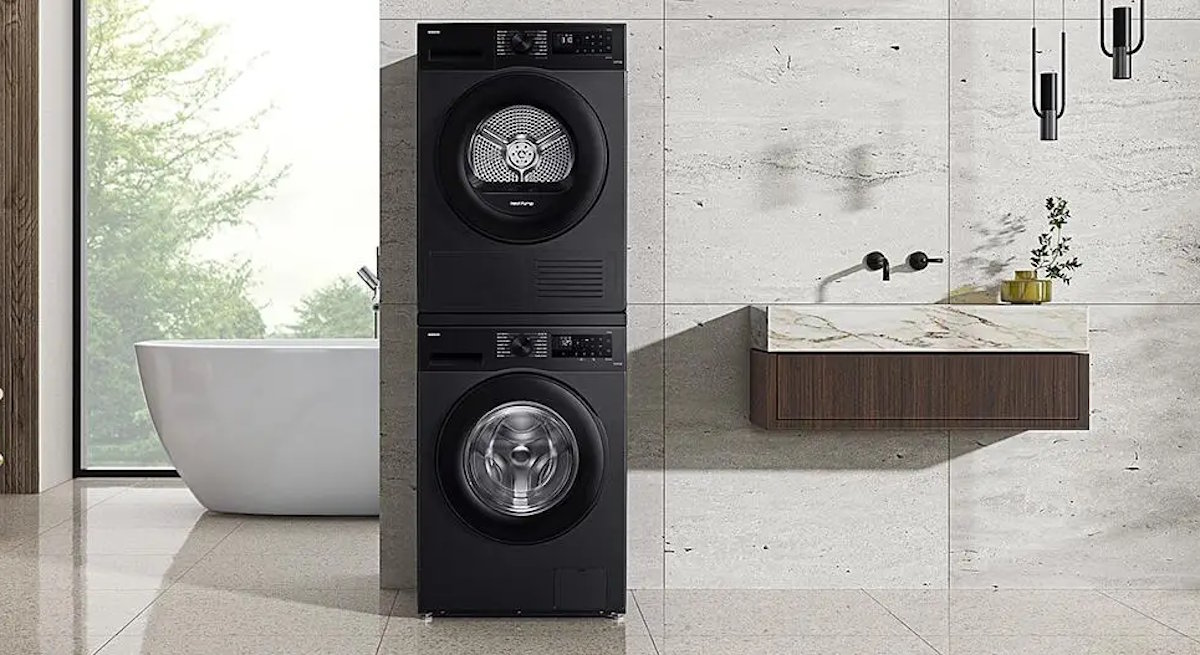 Samsung WW90CGC04AAEEG Frontlader Waschmaschine 9 kg – Energieklasse A mit ecobubble-Technologie und WiFi SmartThings, Frontansicht