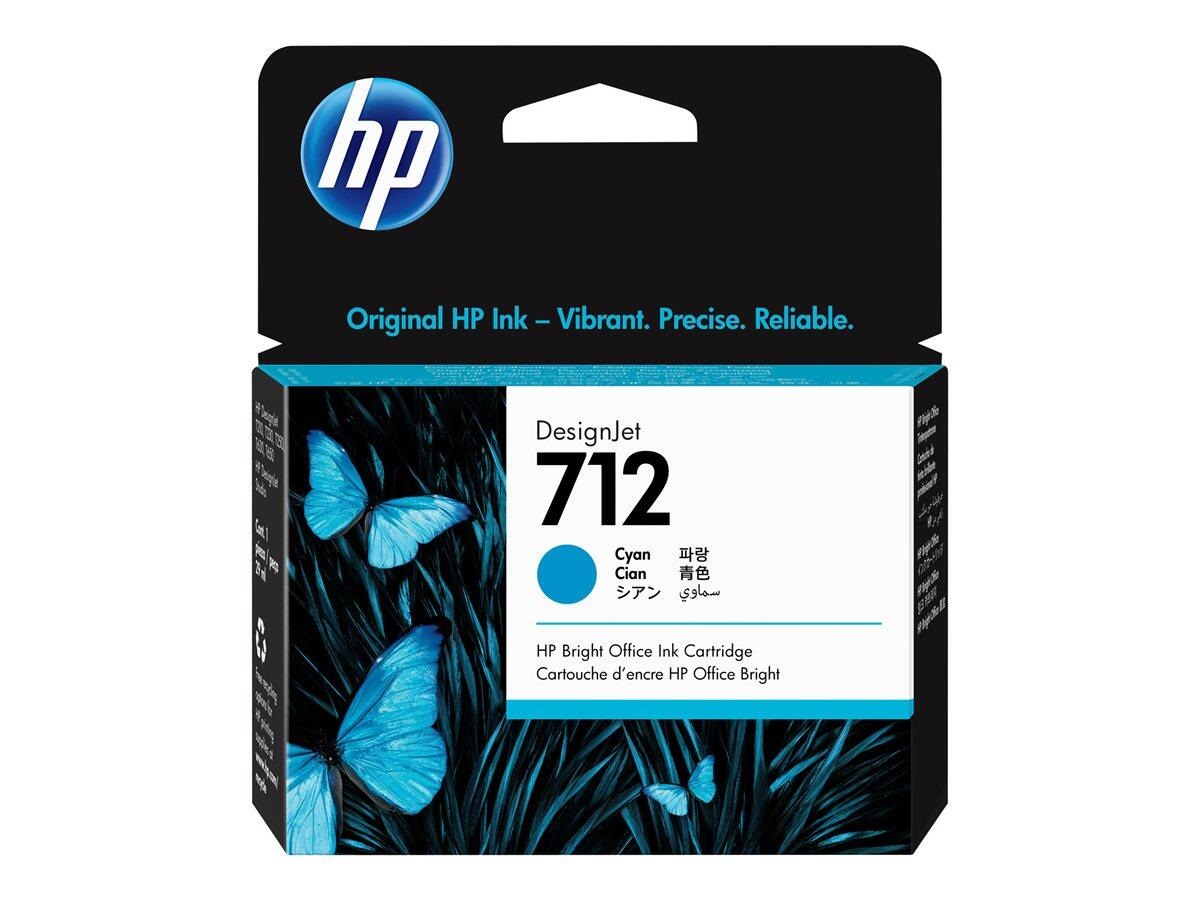HP 712 Cyan DesignJet Druckerpatrone, 29 ml