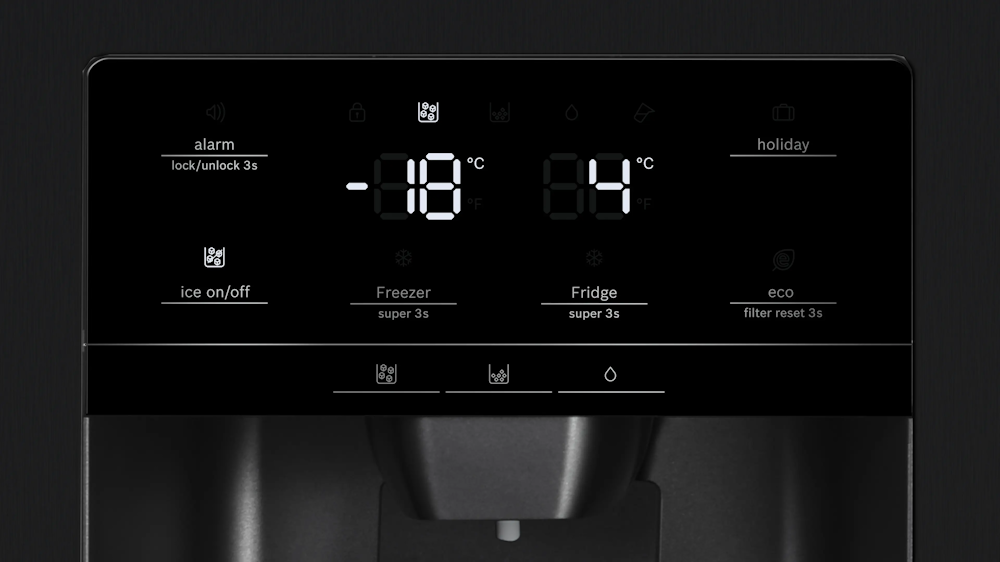 Bosch KAD93ABEP Side-by-Side Kühl-Gefrierkombination | XXL-Kapazität | Eis- & Wasserspender