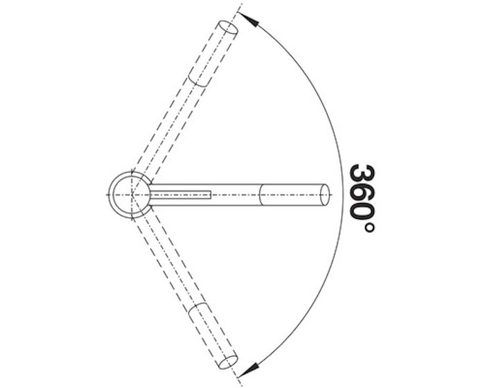 BLANCO KANO Küchenarmatur Hochdruck – Einhebel SILGRANIT-Look weiß/chrom 360° Schwenkbereich Messing